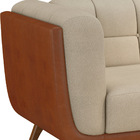 Sofá 2 Lugares 180cm Coin Courino Caramelo | Bouclê Suave Off